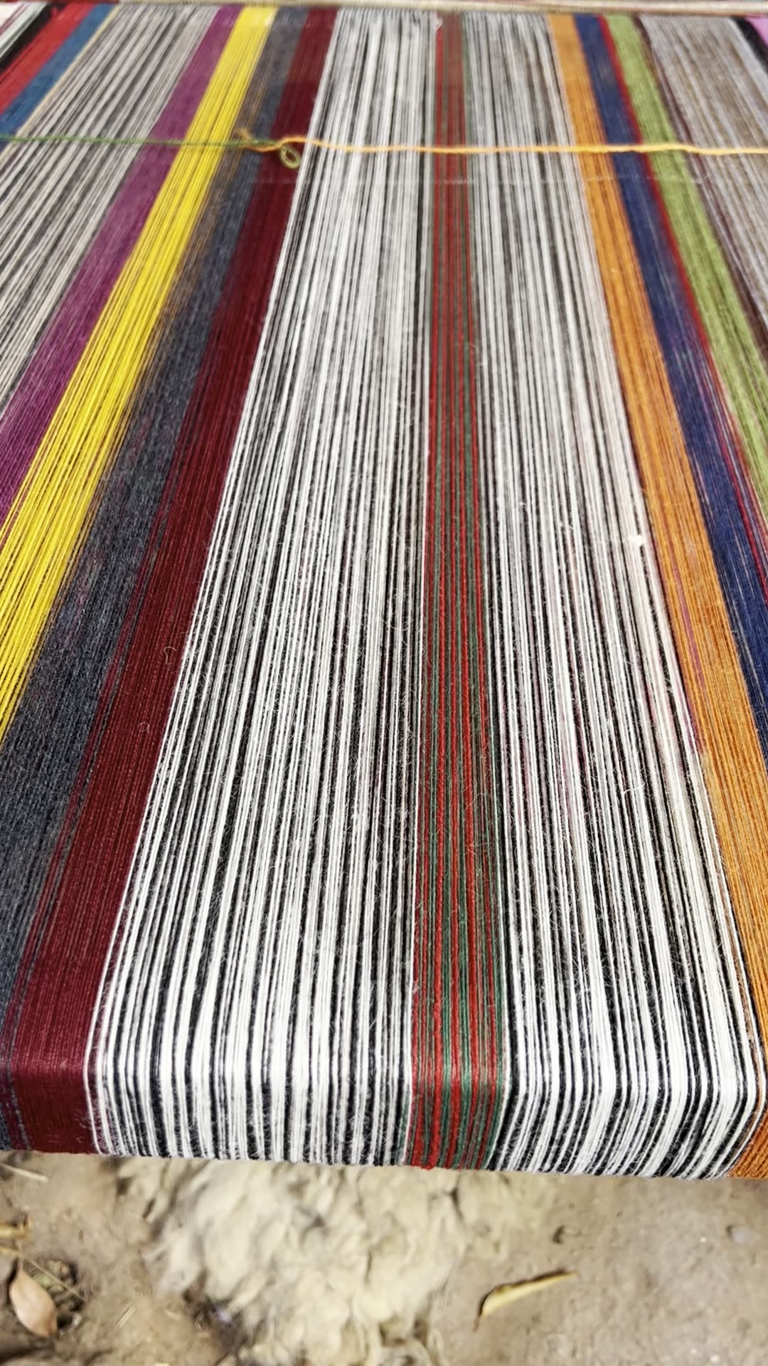 Traditional weaving demonstration in a Peruvian village